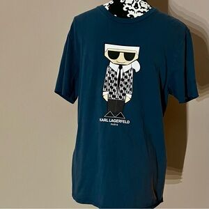 KARL LAGERFELD Paris Men’s Flathead Karl Graphic T-Shirt